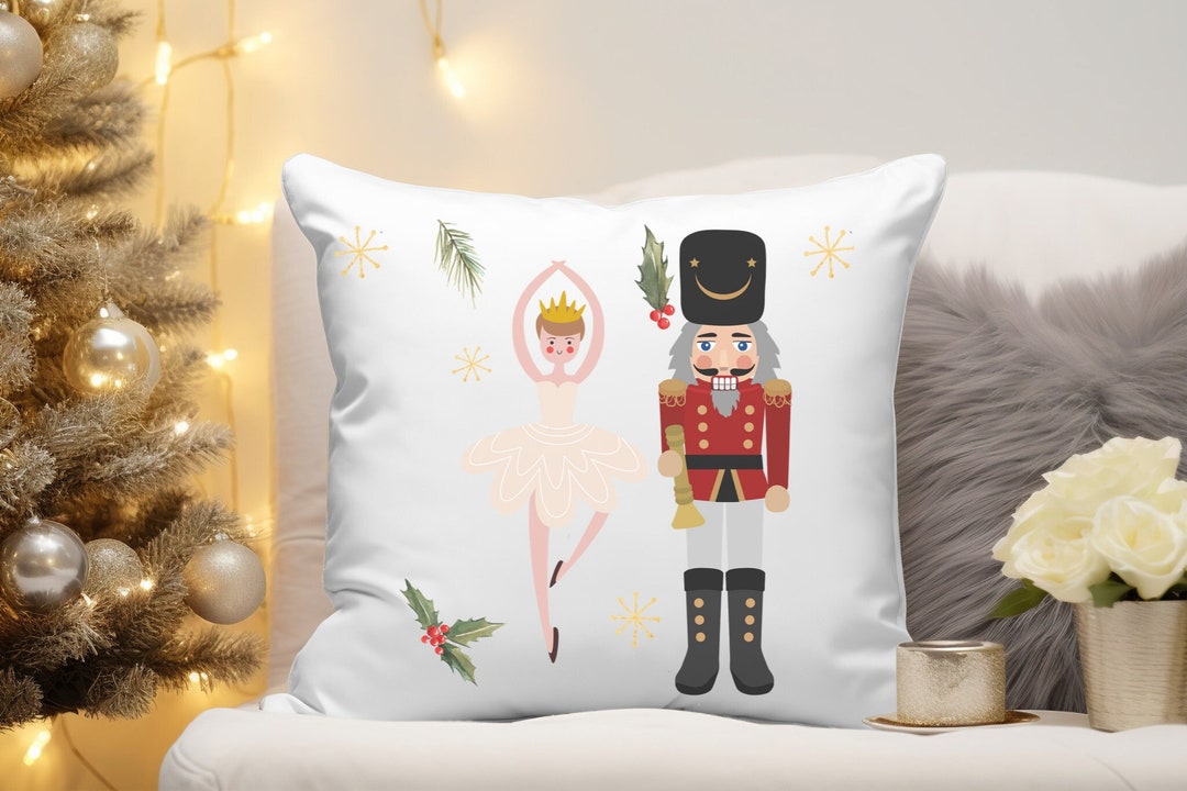 Nutcracker Pillow Cover Nutcracker Decor Christmas Ballet Etsy