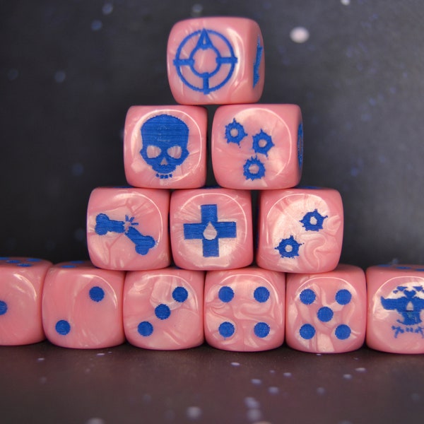 Necromunda House Dice Set -  Now with Square Corner Options