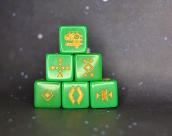 Space Lizard Glyph Dice x10