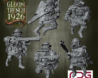 Gloom Trench - Rifle Men Advancing x5