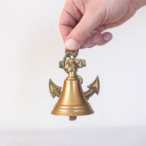 Vintage Brass Anchor Door Bell: Decorative Welcome Bell
