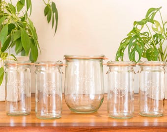 WECK CANNING JARS, set of 5