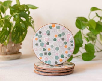 Mug CERAMIC COASTERS, Handmade coasters, Housewarming Gift, Birthday Gift, Decorative coasters, Table coasters, Fun coasters, Set of 4