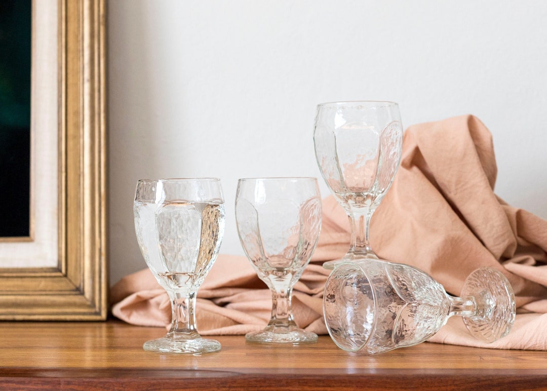 LIBBEY Chivalry Water Goblets Drinking Glasses Eclectic Etsy
