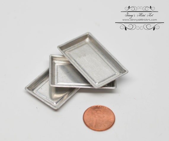 2x3 cm Für 1:12 Puppenhaus Miniatur Tablett mit geschnittene Schinken 