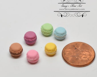 1:12 Miniature Macarons Pastel 8pc Macarons for - Etsy