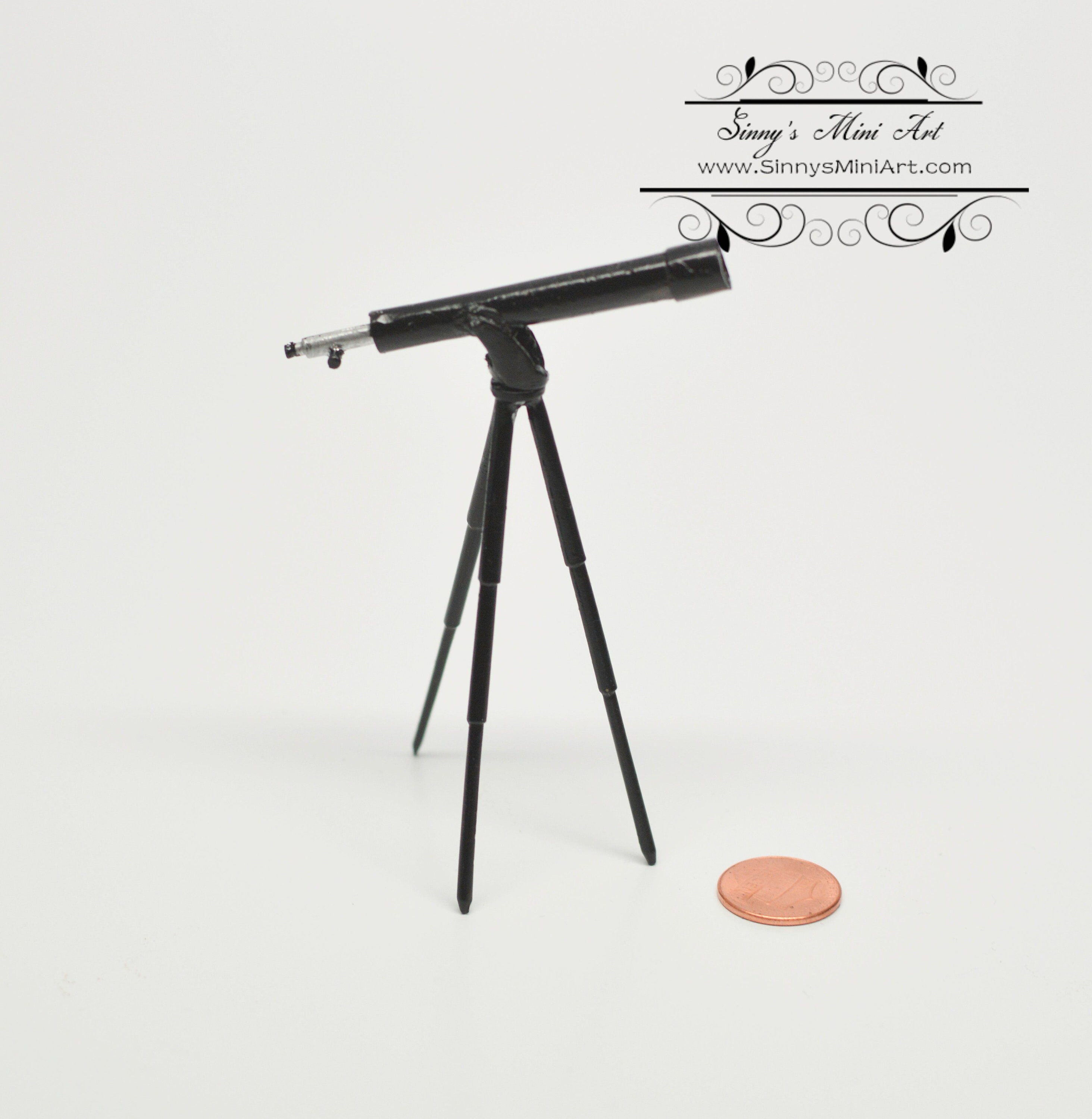 112 Dollhouse Miniature Telescope on Tripod Black IM 2540 Etsy