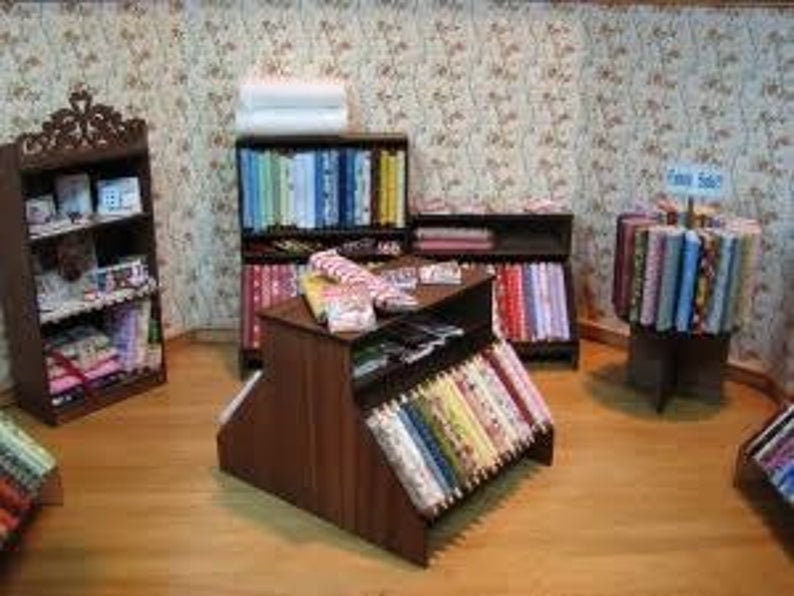 112 DIY Dollhouse Miniature Quilt Shop Furniture Kit / Etsy