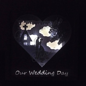 Our Wedding Day Shadow Box. (Wedding Gift, Happy Couple, Unique, Personalised)