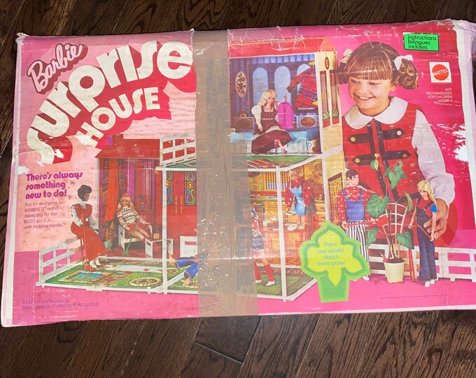 Vintage 1970 Barbie Surprise House Original Box Interchangeable Designs