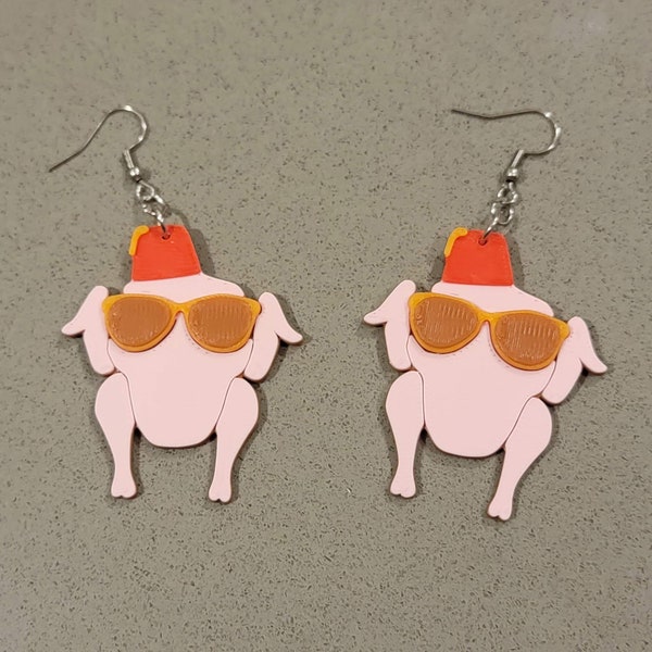 Friends Thanksgiving Turkey Earrings, thanksgiving turkey head hat, friends themed gifts, Monica Gellar earrings, Keychain for friends