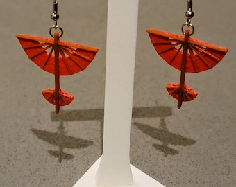 Aangs Glider Earring | Red Air Glider Earrings | Staff Glider Earrings | ATLA inspired dangle earrings