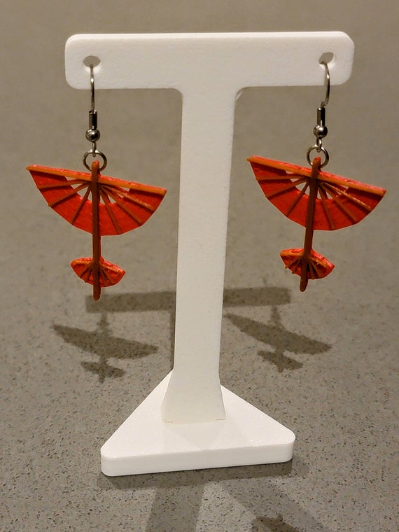 Aangs Glider Earring | Red Air Glider Earrings | Staff Glider Earrings | ATLA inspired dangle earrings