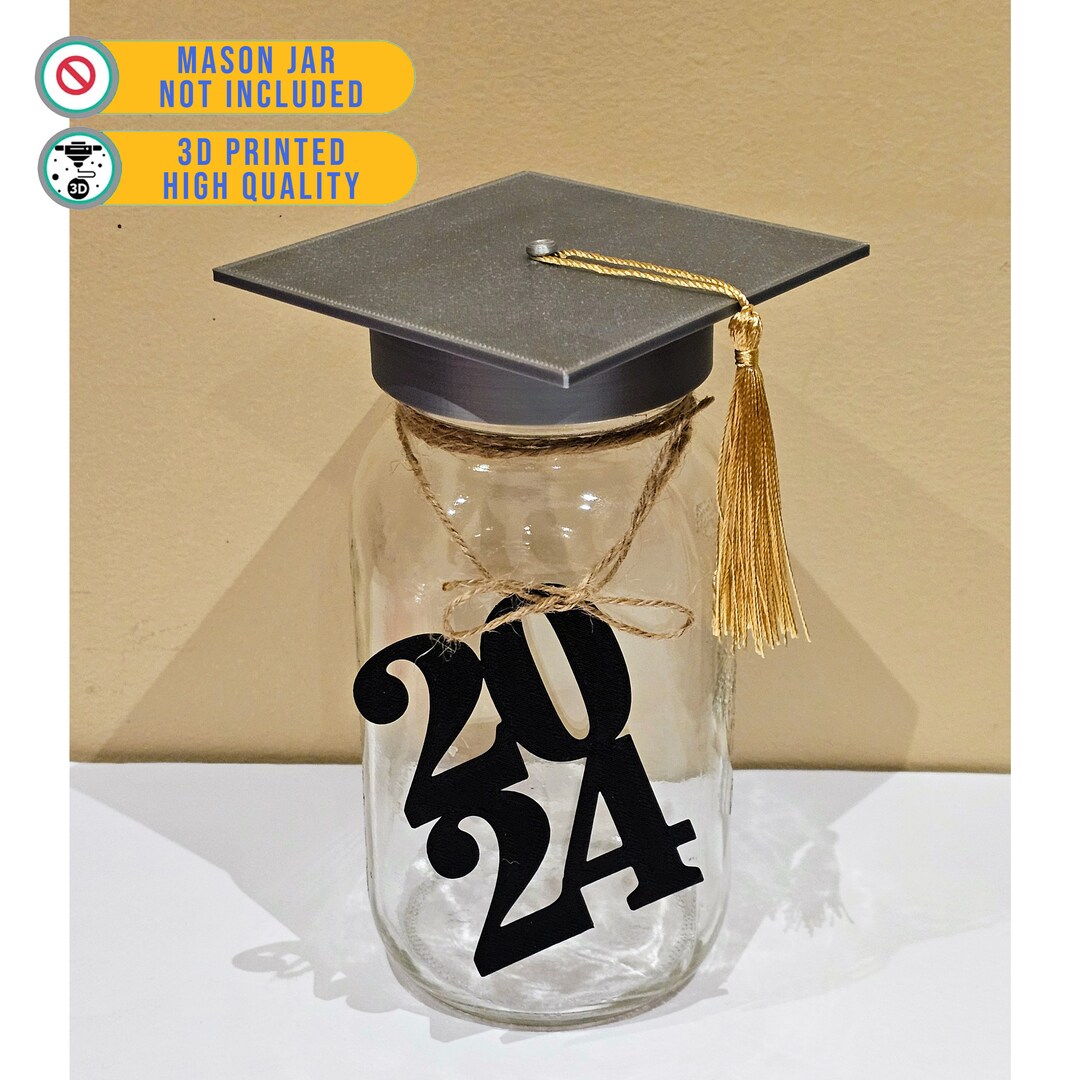 DIY Mason Jar Graduation Cap - Graduation Gift - Dear Creatives