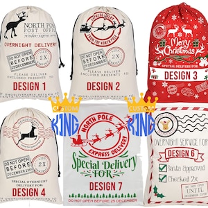 Santa Sack personalized, Jumbo Santa bag, oversized Santa sack, Christmas gift bag for kids, Christmas sack, Santa Claus bag, Christmas gift