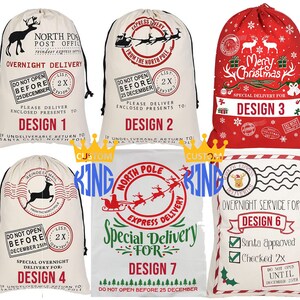 Santa Sack personalized, Jumbo Santa bag, oversized Santa sack, Christmas gift bag for kids, Christmas sack, Santa Claus bag, Christmas gift