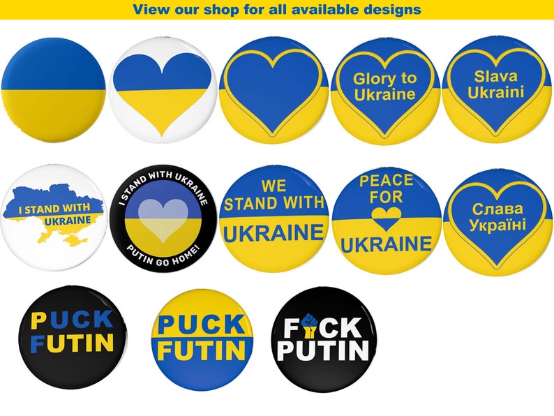 Ukraine Pin Ribbon Ukrainian Sunflower Pin Support Etsy Canada