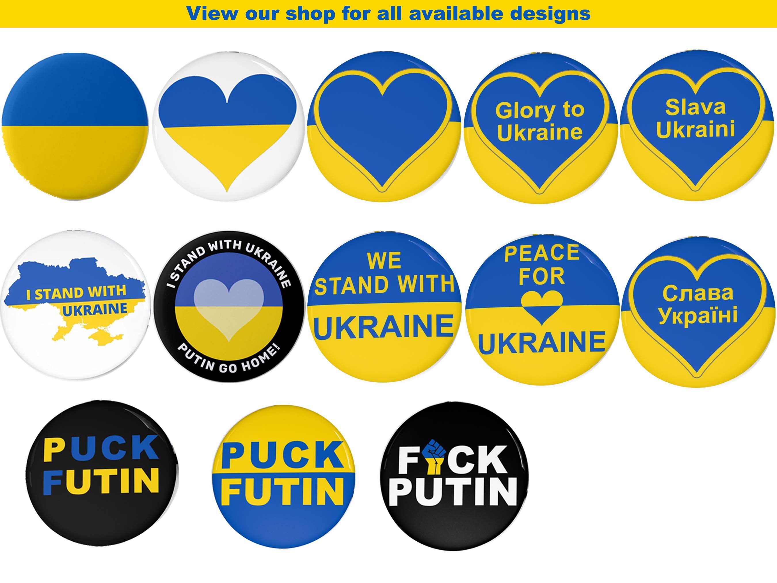 Ukraine Pin Ribbon Ukrainian Sunflower Pin Support Etsy Canada