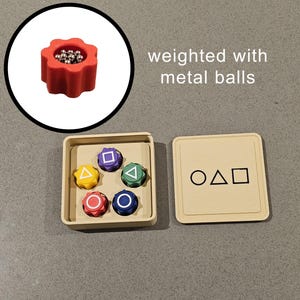 Gonggi game weighted set, gong-gi stones, korean game jacks, gonggi with bag one set 5, gonggi dice