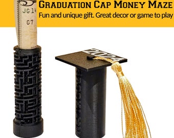Graduation Puzzle, Graduation Gift Money Holder, Money Maze Gift, Graduate Cap Hat, Graduation Gift Ideas For Him Her, Unique fun Gift