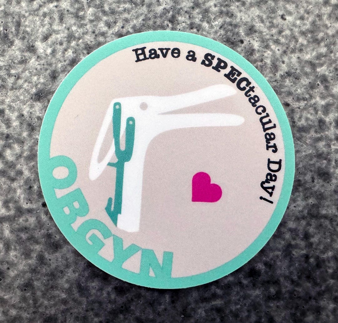 Sticker - OBGYN & Subspecialties Happy Speculum - Etsy