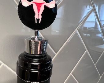 3D Uterus and Ovaries Wine Stopper