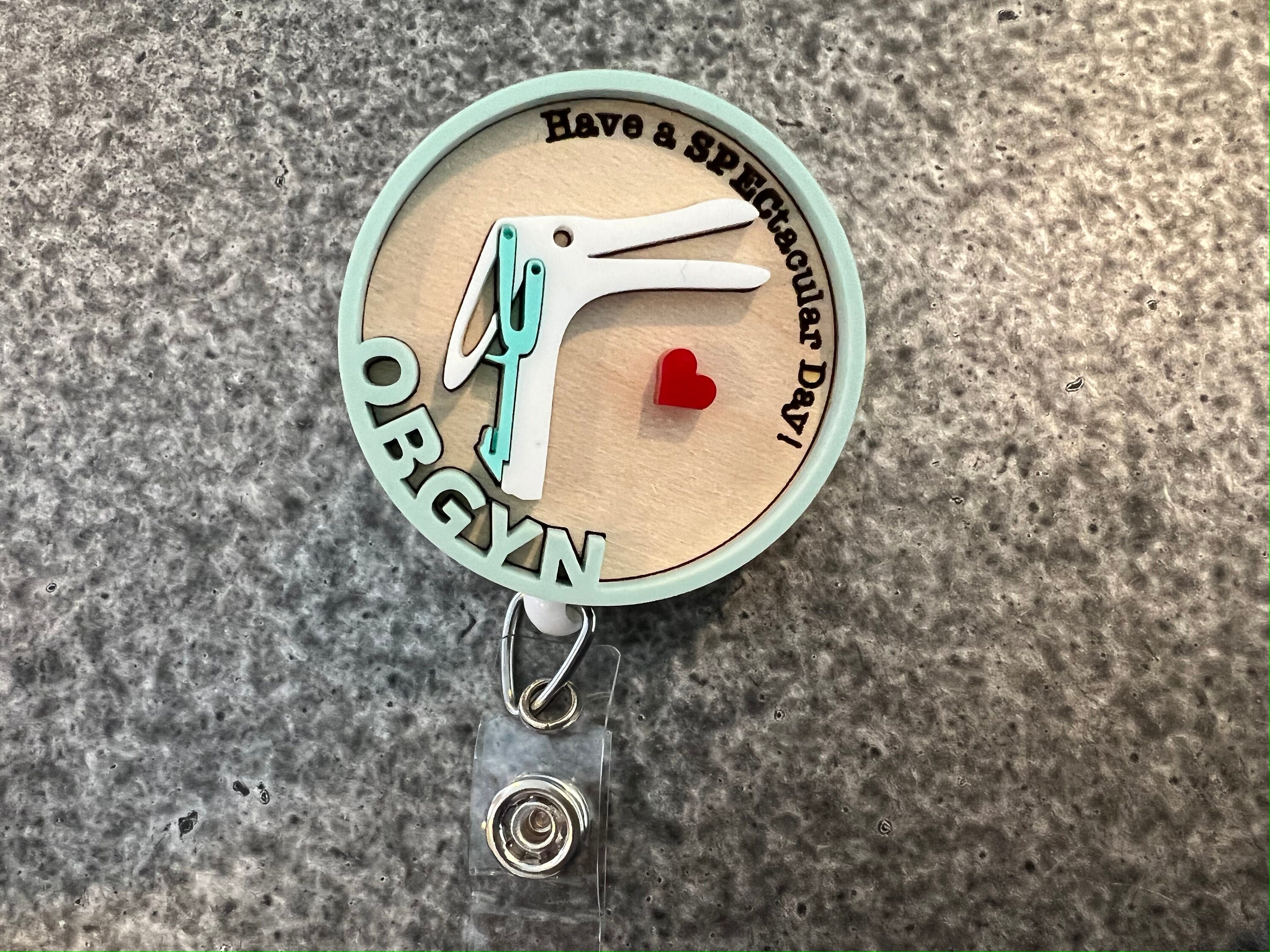 OBGYN & Subspecialties Happy Speculum - Badge Reel or Magnet (you ...