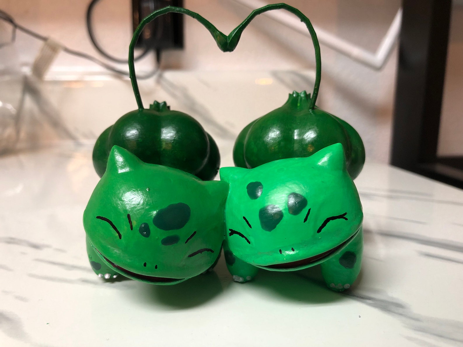 Hand Painted Bulbasaur Couple: 3D Printed Resin Figurine - Etsy