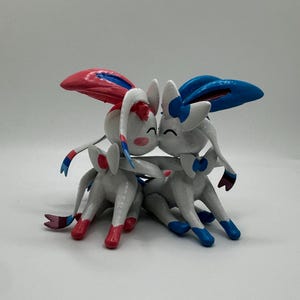 Two Sylveon Couple 3D Printed Figure