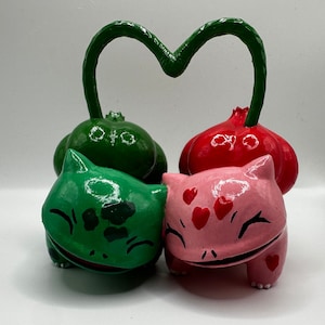 Cute Bulbasaur Couple 3D Printed Figure 2.0