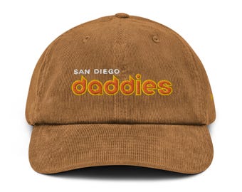 Gorra retro de pana de los San Diego Daddies / Padres / Marrón camel / *VER DESCRIPCIÓN DEL ARTÍCULO*