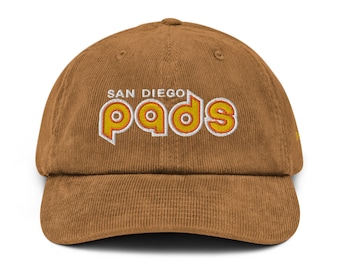 Gorra retro de pana de los San Diego Padres / Marrón camel / *VER DESCRIPCIÓN DEL ARTÍCULO*