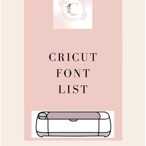 17 February 26 Complete Printable Cricut Design Space Fonts/ adobe/ digital download/ helpful/ guide/ crafty/ cheat sheet/ printer/ recycle