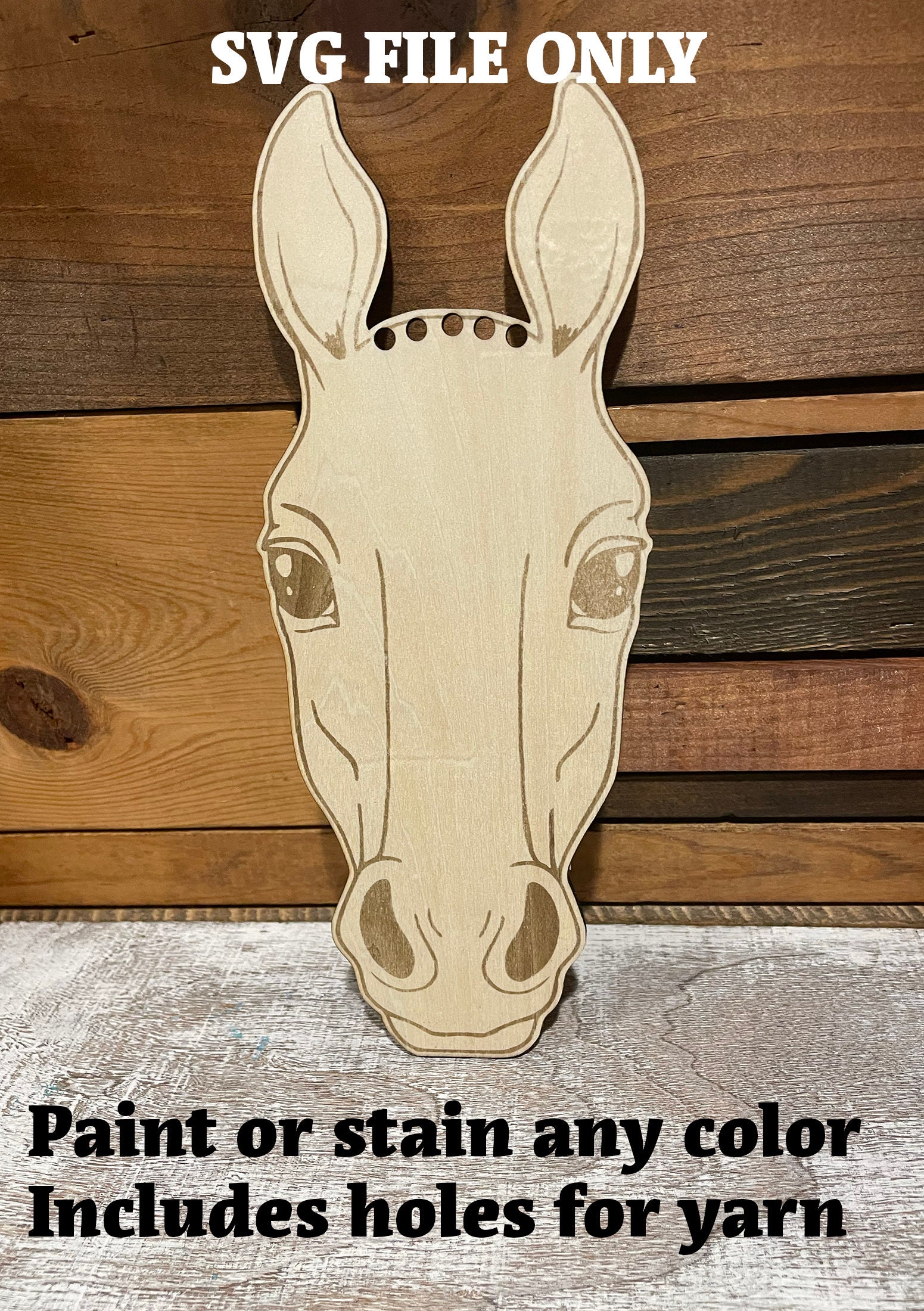 SVG Cut File Horse Head Shape Etsy