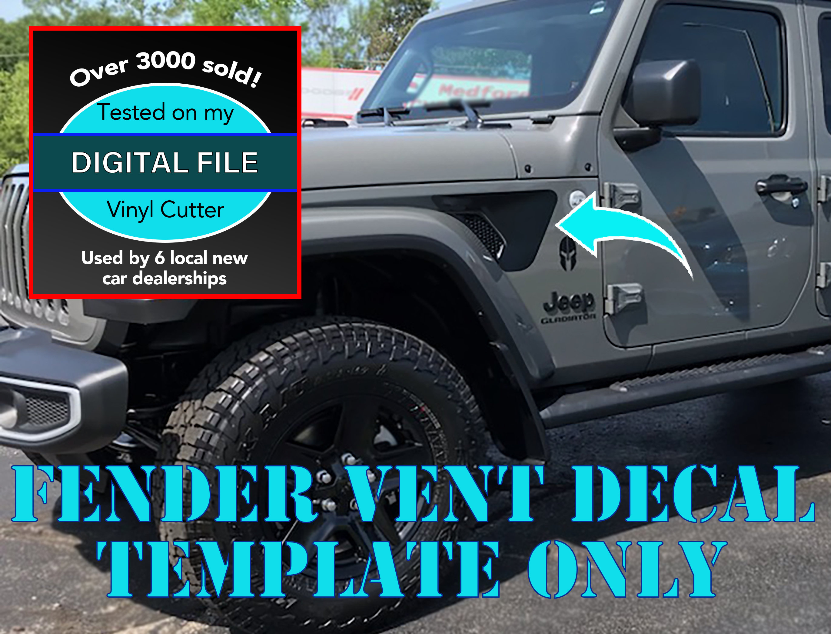 Jeep Wrangler Punisher Skulls Side Fender Vinyl Decals x2 (Pair)