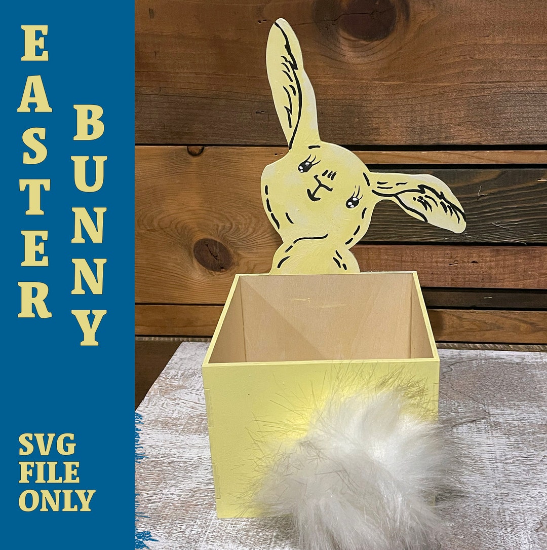 SVG Cut File Easter Bunny Candy Box - Etsy