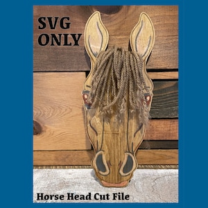 Fichier coupe SVG en forme de tête de cheval