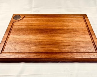 Handmade American Hardwood Cutting Board: Walnut or Maple, Juice Groove