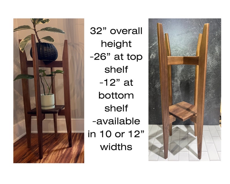 MCM Inspired Indoor Plant Stands Modern Home Decor Hand Made Etsy