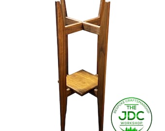 Handmade Hardwood Water Filter Stand: Mid-Century Modern Design