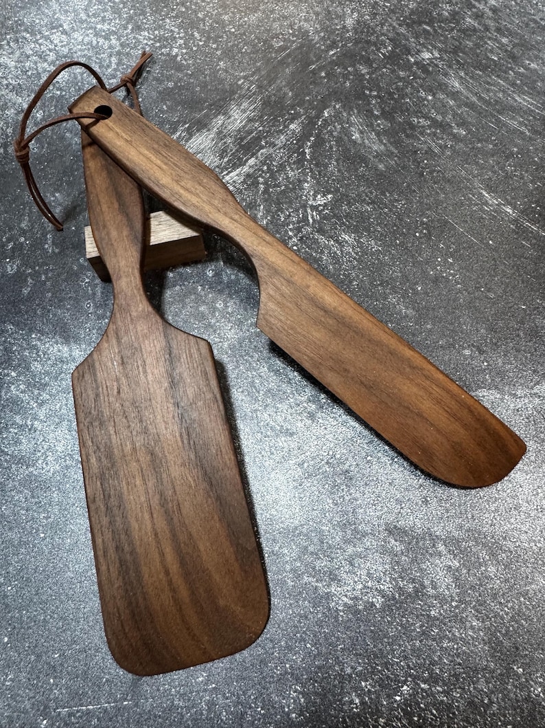 Handmade Wooden Spurtle and Spatula Set: Walnut, Maple, Sapele. the ...