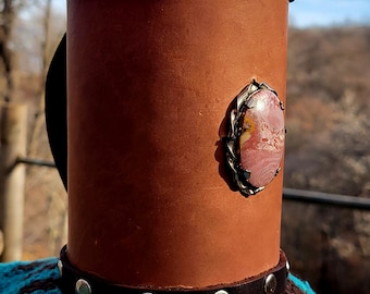 Custom Leather Coozie Sleeve Drink Holder