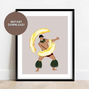 Siva Afi | Digitale Kunst Download | Samoanische Kunst | Samoanische männliche | Digitaldruck | Pacific Island Illustration | Polynesische Kunst