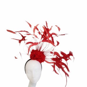 Feather and organza Fascinator - this beauty is a show stopper, imagine stepping out into one of your events wearing this...wow!!!