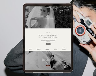 Photographer Squarespace 7.1 Website Template, Romantic Portfolio Gallery