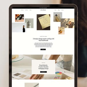 Minimal Designer & Studio Squarespace 7.1-websitesjabloon, ontwerpportfoliothema, Squarespace-blog en -winkel, licht en luchtig ontwerp