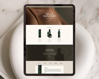 Willa E-commerce Squarespace 7.1 Website Template, Minimalist Shop Design