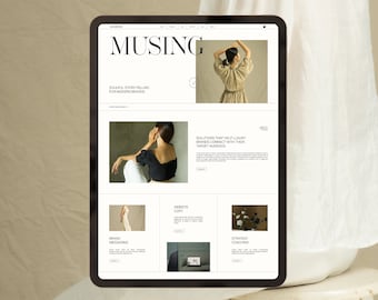 Minimalist Squarespace 7.1 Website Template, Editorial Design