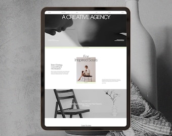 Plantilla de sitio web minimalista de Squarespace 7.1, diseño Fluid Engine