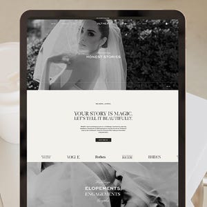 Photographer Squarespace 7.1 Website Template,  Squarespace portfolio gallery, Squarespace theme, romantic design